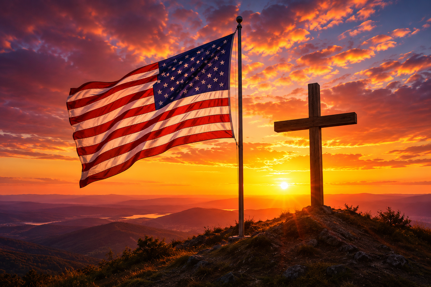 God bless the USA magnet